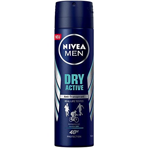 Nivea MEN Dry Active Deo Spray Antitranspirant mit starkem und zuverlässigem Deo-Schutz, Deodorant mit 48h Schutz, 150 ml von NIVEA