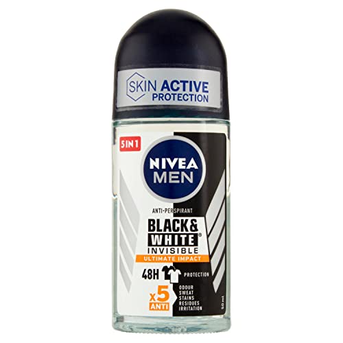 Nivea Men Black&White Invisible Ultimate Protection Roll On Deodorant, 50 ml von NIVEA MEN