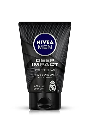 Nivea Men Deep Impact Intense Clean Face and Beard Wash - Black Carbon, 100 ml (3.3 oz)(Ship from India) von NIVEA