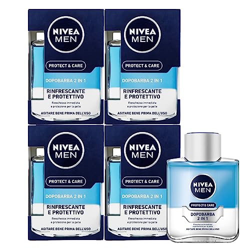 Nivea Men Protect & Care Aftershave-Balsam 2in1, erfrischend und schützend, 4 Flaschen à 100 ml Nivea Men Protect & Care Aftershave-Balsam 2in1, erfrischend und schützend, 4 Flaschen à 100 ml von NIVEA