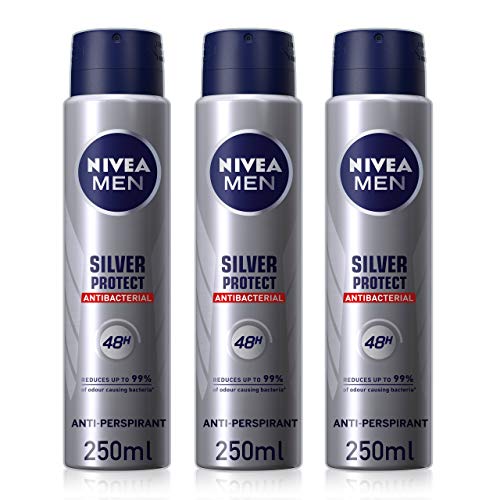 Nivea Men Silver Protect Herrenspray, 3er Pack (3 x 250 ml) von Nivea