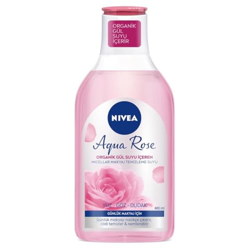 Nivea Micellar Water Rose Touch Make Up Remover Cleanses Hydration Skin Pack of 2 (x 400ml) Formula with Organic Rose Water Effectively Removes Make-up and Dirt von NIVEA