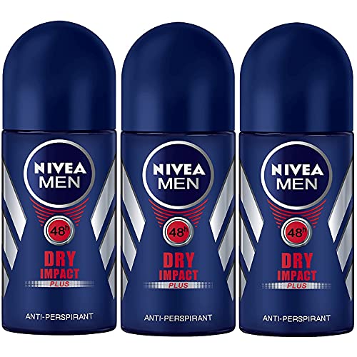 Nivea for Men Dry Impact Antiperspirant Deodorant Roll-on 50ml (3 Pack) by Nivea von NIVEA