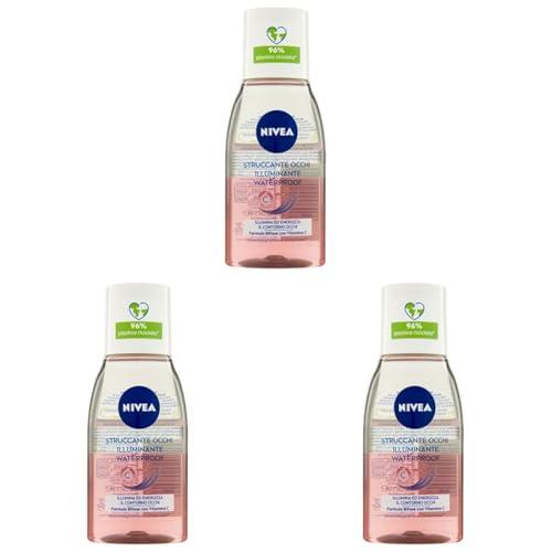 Wasserdichte Augen Make-up – zweiphasige Formel mit Vitamin C 125 ml (Packung mit 3) von NIVEA