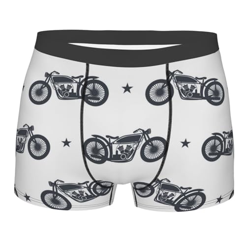 NIXNUT Herren-Boxershorts, Motorrad, Stern, weich, atmungsaktiv, antibakteriell, für Liebhaber, Jungen, Geschenk, Schwarz , XL von NIXNUT