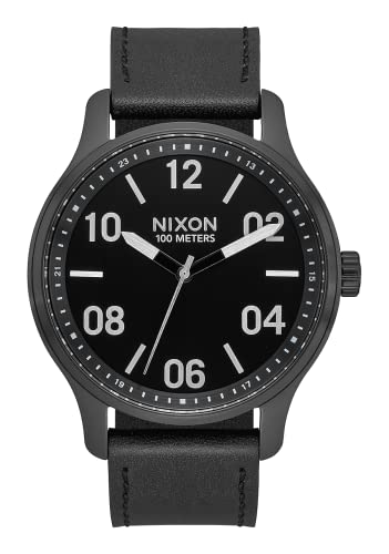 Nixon Herren Analog Quarz Uhr mit Leder Armband A1243-2998-00 von Nixon