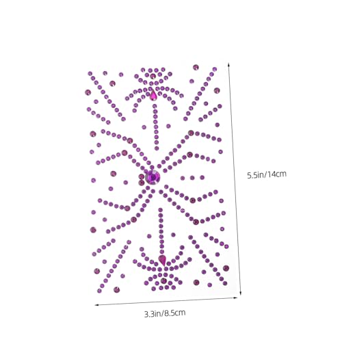 NIYANGLE 1 Blatt Aufkleber Edelsteine Gesicht Strasssteine Gesicht Tätowierungen Gesicht Aufkleber Gesichtssteine ​​kleben Gesichtsaufkleber Für Plastik Violett von NIYANGLE