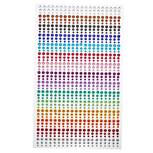 NIYANGLE 1 Blatt Gesichtsschmuck Aufkleber Selbstklebende Strasssteine für Festivals Karneval und Cosplay Farben Wiederverwendbar aus Hochwertigem Kristallmaterial Make Up Dekorationen von NIYANGLE
