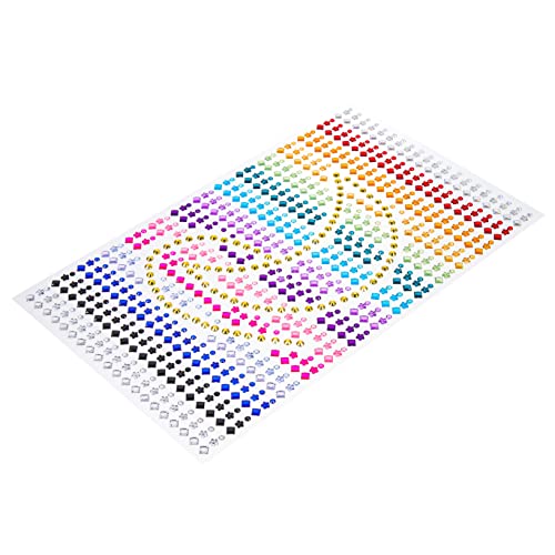 NIYANGLE 1 Blatt Rhinestone Sticker für Gesicht Selbstklebende Glitzersteine für Makeup Bastelarbeiten Farbige Mond für Festivals Partys Cosplay von NIYANGLE