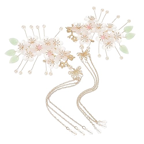 NIYANGLE 1 Paar Chinesische Haarspangen mit Quasten Haarklammern für Damen und Hochzeiten Partys und Fotoshootings von NIYANGLE