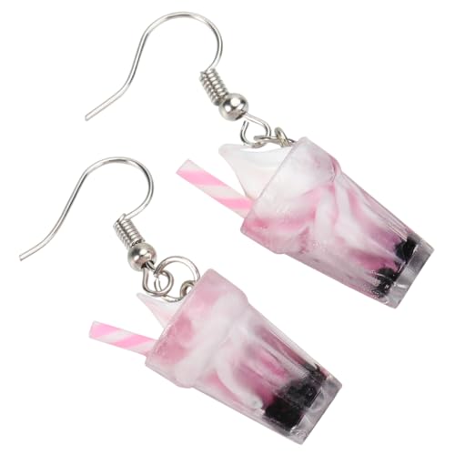 NIYANGLE 1 Paar Milchtee-ohrringe Cartoon-ohrringe Ohrring-piercing Ohrropfen Ohrringe Ohrhänger Frauen Lustiger Ohrwurm Ohrtropfen Mit Eiscreme-anhänger Lustiger Ohrhänger Legierung Rosa NIYANGLE 1 Paar Milchtee-ohrringe Cartoon-ohrringe Ohrring-piercing Ohrropfen Ohrringe Ohrhänger Frauen Lustiger Ohrwurm Ohrtropfen Mit Eiscreme-anhänger Lustiger Ohrhänger Legierung Rosa von NIYANGLE
