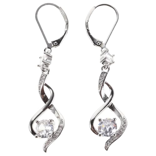 NIYANGLE 1 Paar Wirbel-Ohrringe: Damen-Modeschmuck mit galvanisiertem Kupfer-Finish für Brautgeburtstage, Abendveranstaltungen von NIYANGLE