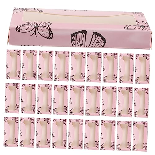 NIYANGLE 1 Satz Aufbewahrungsbox Für Falsche Wimpern Mit Klarsichtfenster Praktische Und Dekorative Wimpernorganizer Im Schmetterlingsdesign Für Mädchen Und 30 Stück von NIYANGLE