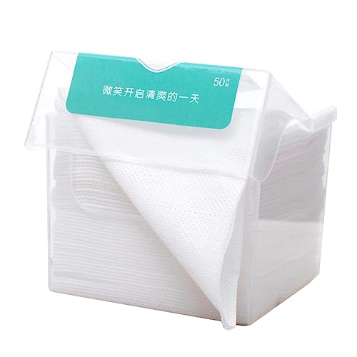 NIYANGLE 1 Satz Einweg Baumwoll Gesichtstücher Feuchte und Trockene Kosmetik Handtücher für Make Up Entfernung und Hautreinigung Hautfreundlich und Saugfähig von NIYANGLE