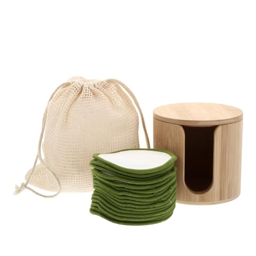 NIYANGLE 1 Satz Make -up -entferner Unterlage Gesichtsreinigungspads Sauber Make-up-schwamm Entfernen Wiederverwendbar Gesichtstücher Dein Reinigen Produkt Green Bambusfaser von NIYANGLE