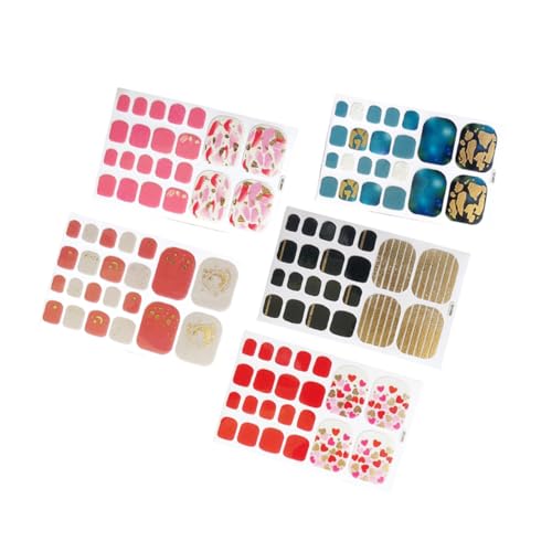 NIYANGLE 1 Satz Zehennagel Aufkleber Kreative Designs Für Und Mädchen Zufällige Muster Langlebige Und Sichere Dekoration Für Anlässe 5blätter von NIYANGLE