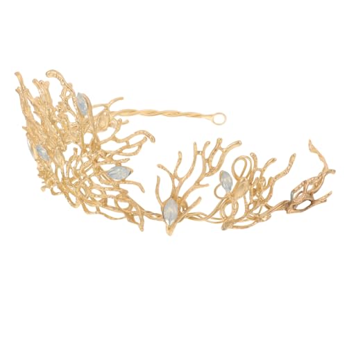 NIYANGLE 1 Stück Braut Tiara Krone aus Alloy mit Opal Detail Hochzeits Haaraccessoires für Hochzeit Verlobung Geburtstag und Mehr Passend zu Verschiedenen Hochzeitskleidern von NIYANGLE
