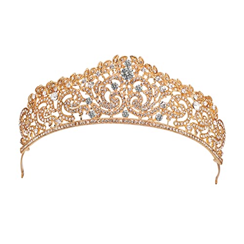 NIYANGLE 1 Stück Bridal Tiara Krone für Damen Glitzernde Hochzeitskrone Funkelndes Haarschmuck Accessoire für Hochzeiten Partys und Fotoshootings Damen Zubehör von NIYANGLE