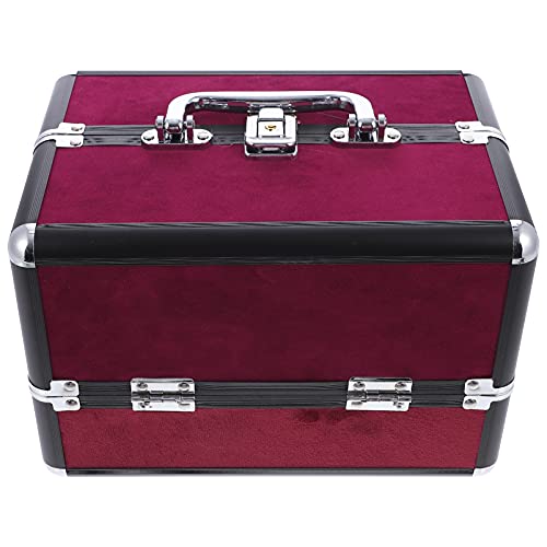 NIYANGLE 1 Stück Doppelt Öffnender Schminkkoffer aus Aluminium Praktischer Make Up Behälter für Reise und Alltag für Mädchen und von NIYANGLE