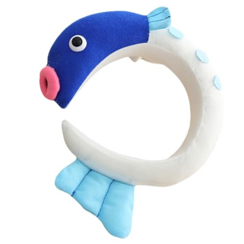 NIYANGLE 1 Stück Fisch Haarreif für Halloween Cosplay Lustiges Stirnband für Partys für Maskeraden Musikfestivals und Karneval Bequemes und Leichtes Accessoire von NIYANGLE