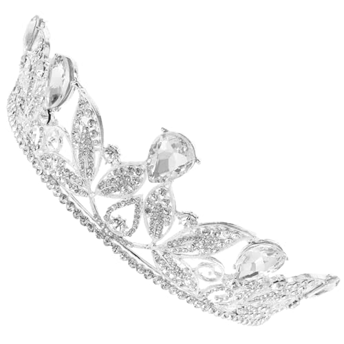 NIYANGLE 1 Stück Hochwertige Tiara aus Silber Glänzendes Haaraccessoire für Damen Krone für Brautkleider für Hochzeitsfeiern und Besondere Anlässe Leicht und Einfach zu Perfektes für von NIYANGLE