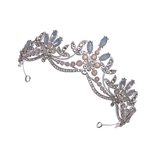 NIYANGLE 1 Stück Hochzeit Krone Haaraccessoire mit Rhinestone Delicate Tiara für Braut und Brautjungfern Hochzeitsfeier Kopfschmuck Glänzende Barock Diadem Krone von NIYANGLE