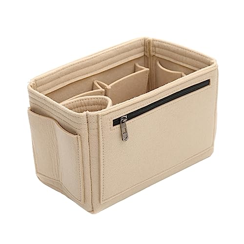 NIYANGLE 1 Stück Kosmetiktasche mit großem Fassungsvermögen Make-up-Tasche mit großer Kapazität Make-up-Tasche mit Mehreren Taschen Make -up -Taschen für Frauen Beutel Machen gefühlt Khaki von NIYANGLE
