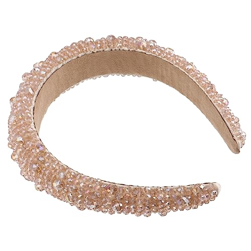 NIYANGLE 1 Stück Kristall Stirnband Im Haarstil Mit Perlen Damen Dekorative Spitze Mit Juwelen Feines Mit Juwelen Besetztes Stirnband Glitzernd Elegant Stilvoll Für Die Hochzeit von NIYANGLE