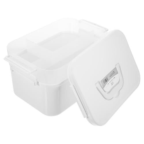 NIYANGLE 1 Stück Maniküre Werkzeugkoffer Tragbare Aufbewahrungsbox mit Großem Fassungsvermögen Mehrstöckiger Nagelkunst Organizer für und Schönheitssalon aus Robustem Material Einfach zu von NIYANGLE