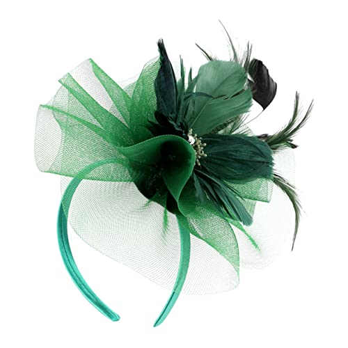 NIYANGLE Eleganter Federkopfschmuck für Damen Haarspange in Blumenform Party Kopfbedeckung Leicht und Angenehm zu Tragen für Feste und Konzerte von NIYANGLE