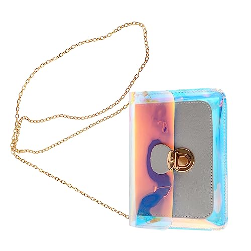 NIYANGLE 1 Stück PVC Schultertasche mit Modischem Schnappverschluss Vielseitige Kosmetiktasche Schimmerndem für Damen Crossbody Bag für Unterwegs von NIYANGLE