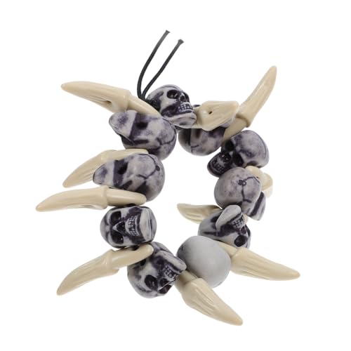 NIYANGLE 1stück Retro Skull Bracelet Für Halloween Gruselige Handgelenk-dekoration Resin Einzigartiges Design Perfektes Accessoire Für Partys Und Besondere Anlässe von NIYANGLE