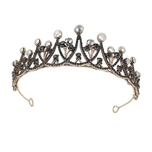 NIYANGLE 1 Stück Vintage Tiara Göttin Krone Barock Eve Braut Retro Kopfschmuck Tiara Krone Frau Hochzeit Haarbänder Hochzeit Kopfschmuck Für Braut Tiara Kopfschmuck Dekorationen Party von NIYANGLE
