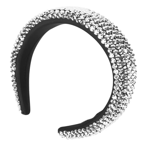 NIYANGLE 1 Stück Vollständige Diamanthaarzubehör hochzeitshaar schmuck brauthaatschmuck funkelnd Strasssteine breit hochzeitsdeko frauen kopfschmuck dekorative Stirnbänder Milchseide Silver von NIYANGLE