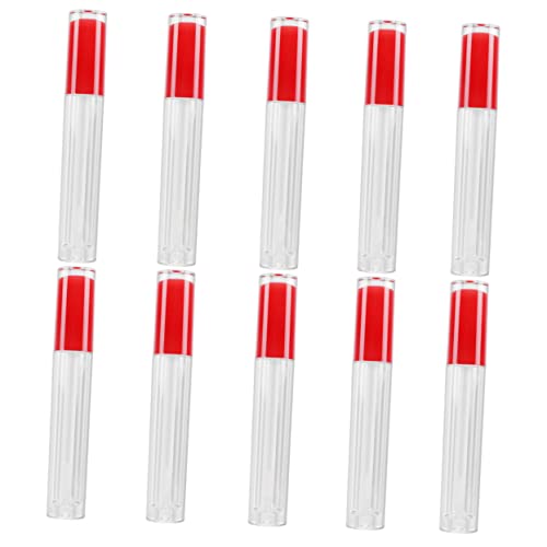 NIYANGLE 10 Stück 5ml Leere Lipgloss Flaschen Transparente Make Up Flaschen für Lippenflüssigkeit Lipgloss Tuben für Frauen Praktische Reisebehälter für Lippenöl von NIYANGLE