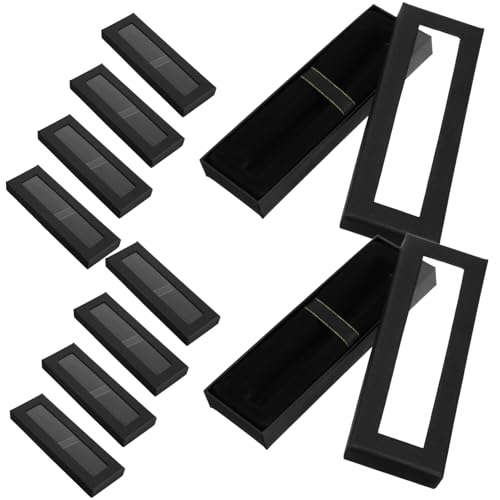 NIYANGLE 10 Stück Geschenkbox dekorative Kästen mit Deckel Stift-Display Stift Wraps Etui Anzeigestift einzelne Federtasche Stiftbehälter Stifteboxen Stiftfälle PVC Black NIYANGLE 10 Stück Geschenkbox dekorative Kästen mit Deckel Stift-Display Stift Wraps Etui Anzeigestift einzelne Federtasche Stiftbehälter Stifteboxen Stiftfälle PVC Black von NIYANGLE