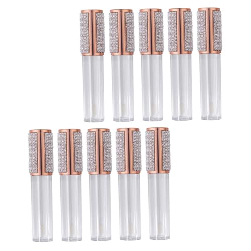 NIYANGLE 10 Stück Leere Lippenpflege Transparente Lip Gloss Behälter für DIY Lippenstift und Lip Balm für Kosmetikbedarf und Geschenkideen von NIYANGLE