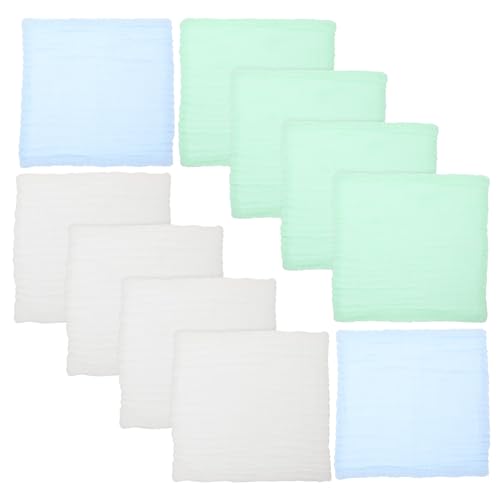 NIYANGLE 10 Stück Teiliges Baumwolle Waschlappen Weiche Spucktücher für Mädchen und Jungen Vielseitig als Gesichtstuch Handtuch und Sabberlappen Hautfreundlich und Atmungsaktiv von NIYANGLE