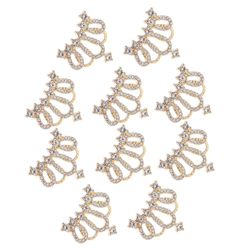 NIYANGLE 10 Stück Teiliges Goldene Haarspangen mit Kristallverzierung DIY Haarschmuck Zubehör für Damen Dekorative Clips für Kleidung Taschen Schuhe und Handgefertigte Accessoires von NIYANGLE