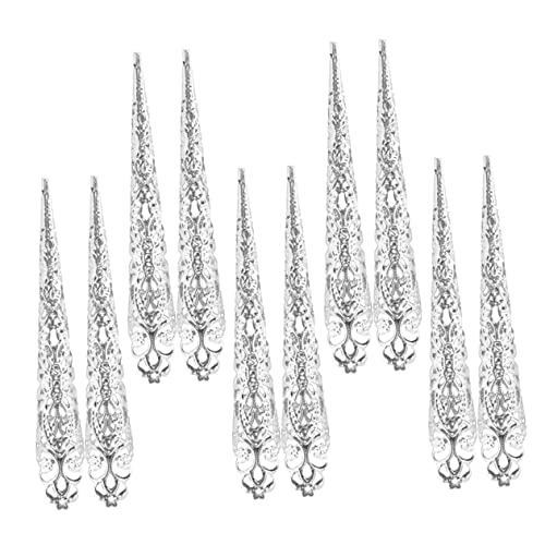 NIYANGLE 10 Stück Teiliges Halloween Fake Fingernägel Überzüge für Cosplay Gruselige Partys Wiederverwendbare Nägel aus Hochwertigem Eisenmaterial für und Zombie Kostüme von NIYANGLE