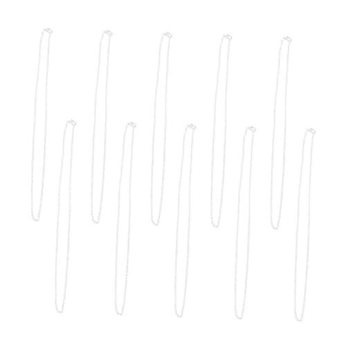 NIYANGLE 10 Stück Teiliges Lange Silberfarbene Metallketten mit Robustem Karabinerverschluss Modische Vintage Sweater Ketten für Damen Vielseitige DIY Schmuckkomponenten Leicht und Angenehm von NIYANGLE