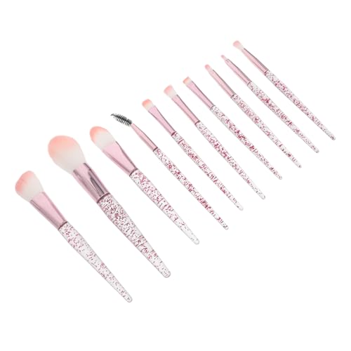 NIYANGLE 10stücke Teiliges Augenpinsel-set Glitzer-design Für Lidschatten Eyeliner Concealer Und Ergonomischer Griff Professionelle Kosmetikpinsel Für Frauen Und Mädchen von NIYANGLE