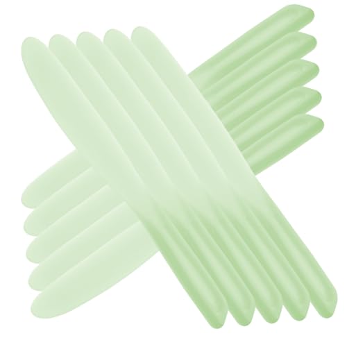 NIYANGLE 10 Stück Teiliges Silikon Make Up Spatel Wiederverwendbare Rührer für Kosmetik Foundation Lidschatten und Lippenfarbe Hygienisch und Langlebig Grüne Farbe von NIYANGLE