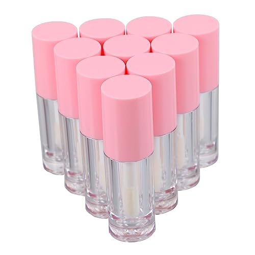NIYANGLE 10 Stücke 6ml Reise Lip Balm Flaschen Auslaufsichere Leere Lipgloss Tuben Nachfüllbare Lippenöl Flaschen für Damen Transparent Wiederverwendbar für Reisen von NIYANGLE