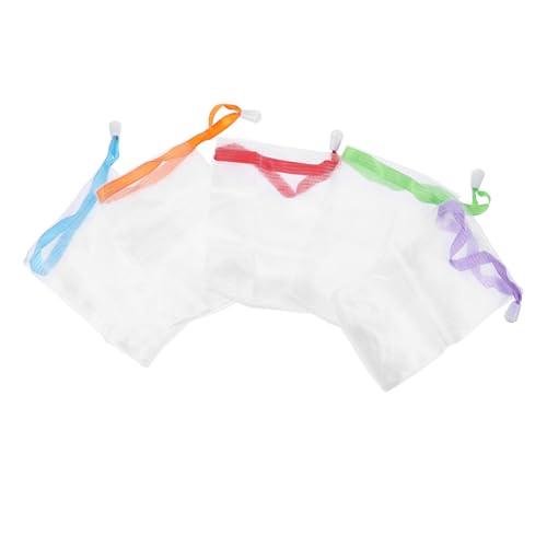 NIYANGLE 10 Stücke Seifenbeutel Saver Schäumendes Seifennetz Mesh Seifenbeutel Gesichtsseife Frauen Peeling Weiches Netz Seifenbeutel Wäscher Mesh Taschen Schaumseife Weiß Pp von NIYANGLE