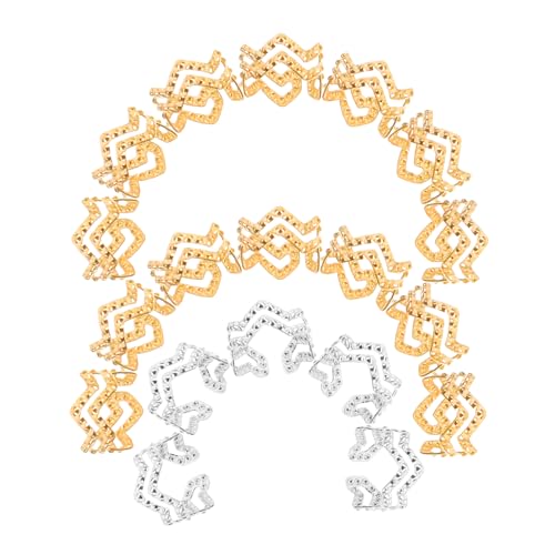 NIYANGLE 100 Stück Schlangenhaar-Accessoires Gold Jumbo flechten Styling Clips Reiz klein Haarzöpfe, Perlen geflochtener Schmuck Geflechtes Zubehör Haardekoration Haarmanschetten Eisen von NIYANGLE