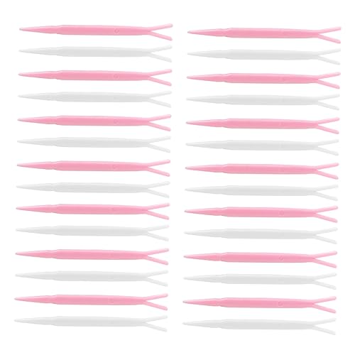 NIYANGLE 100Stücke Doppelfache Augenlid Gabeln Form Aufkleber Applikatoren für Make Up Zufällige Farben Zubehör für Tiefere Augenlider Tragbar und Langlebig Perfektes von NIYANGLE