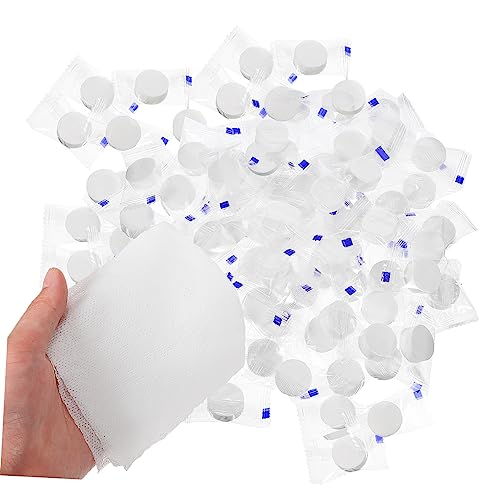 NIYANGLE 100stücke Komprimierte Baumwoll Handtuch Tabletten Einweg Mini Für Zuhause Outdoor Reisen Camping Picknick von NIYANGLE