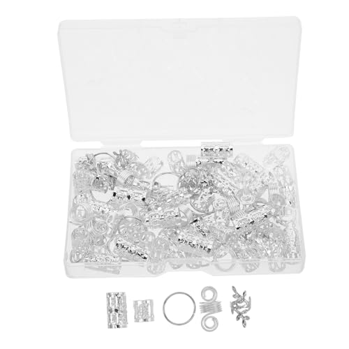 NIYANGLE 100stücke Silberne Haarschmuck-ringe Set Metallische Dreadlock Manschetten Für Mädchen Hochzeiten Partys Und Cosplay Einfache Anwendung Robust Und von NIYANGLE