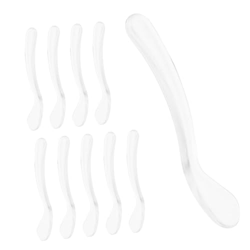 NIYANGLE 10stücke Kosmetik Spatel Für Gesichtspflege Transparente Make-up Löffel Für Cremes Lotionen Und Augencremes Praktische Anwendung Im Beauty-salon Oder Zuhause von NIYANGLE